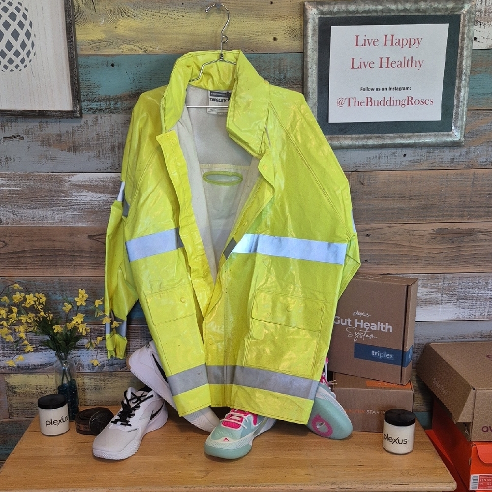 Yellow Safety Jacket with Reflective Strips